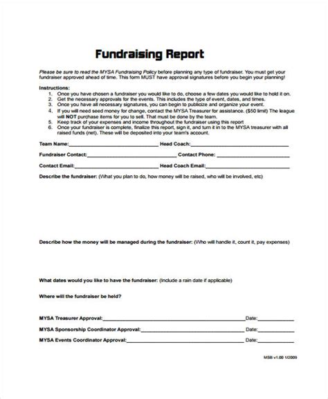 fundraising contact report template